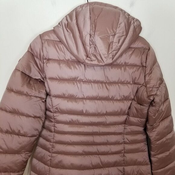 Save the Duck Women Reese Hooded Puffer Jacket Sz S Rose Insulated Zip Up Mid - Picture 5 of 11